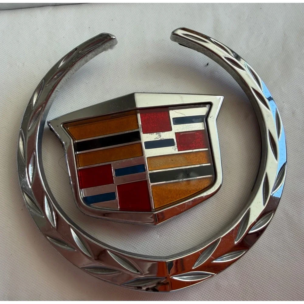 Cadillac GM Emblem Badge Lot Vintage Modern Crest Wreath Mark of Excellence